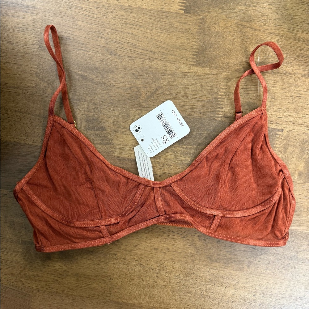 Free People Moonlight Mesh Corset Bralette (xs)